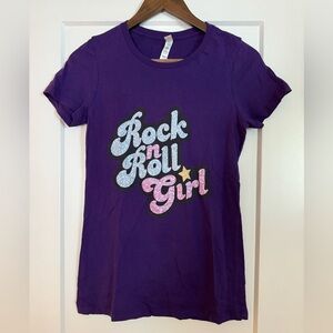 Purple crew neck tee shirt